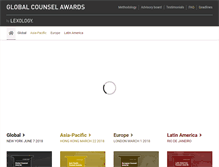 Tablet Screenshot of globalcounselawards.com